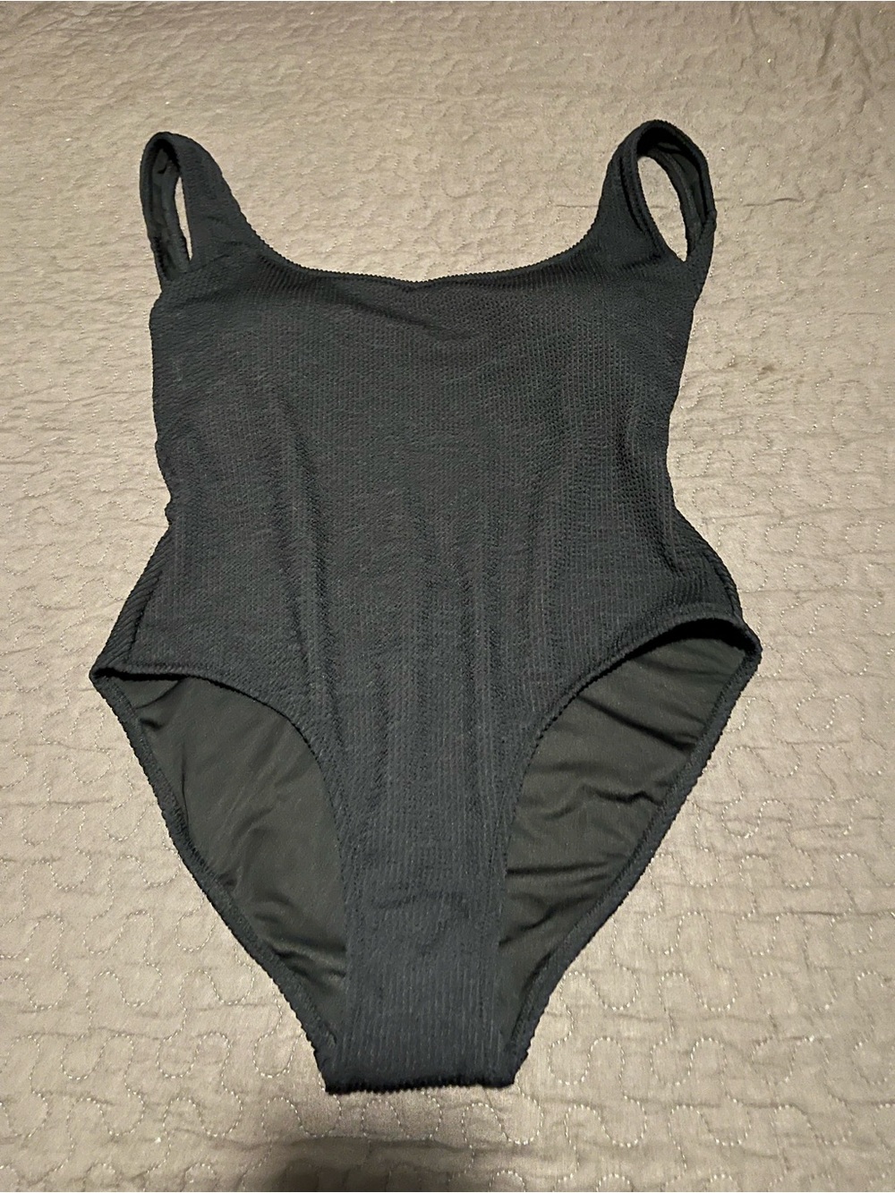 J.Crew Claudia Scrunchie One-Piece Swimsuit Black Women’s Size 12 NWT